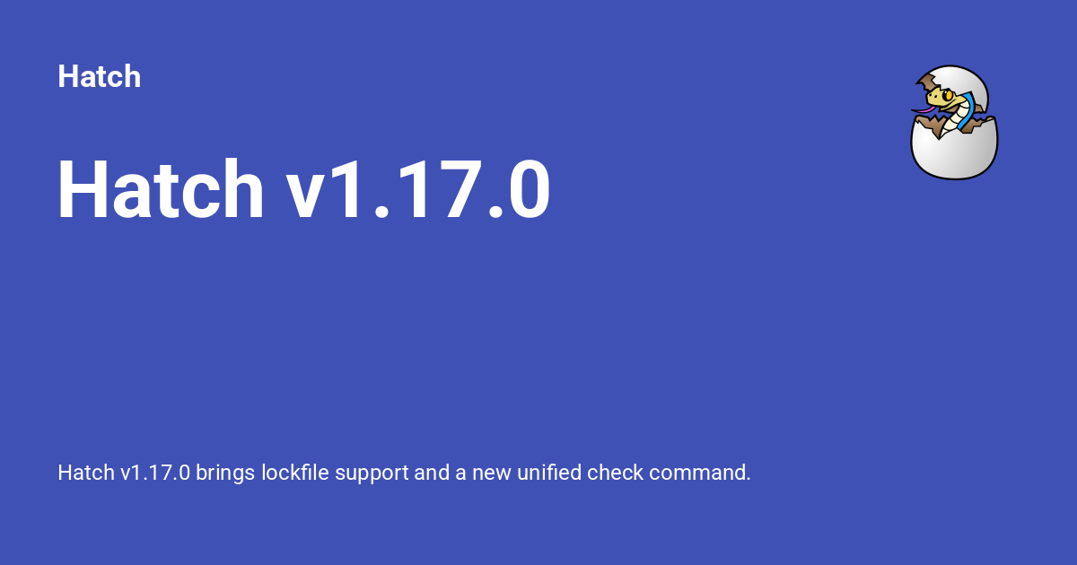 Hatch v1.17.0 - Hatch